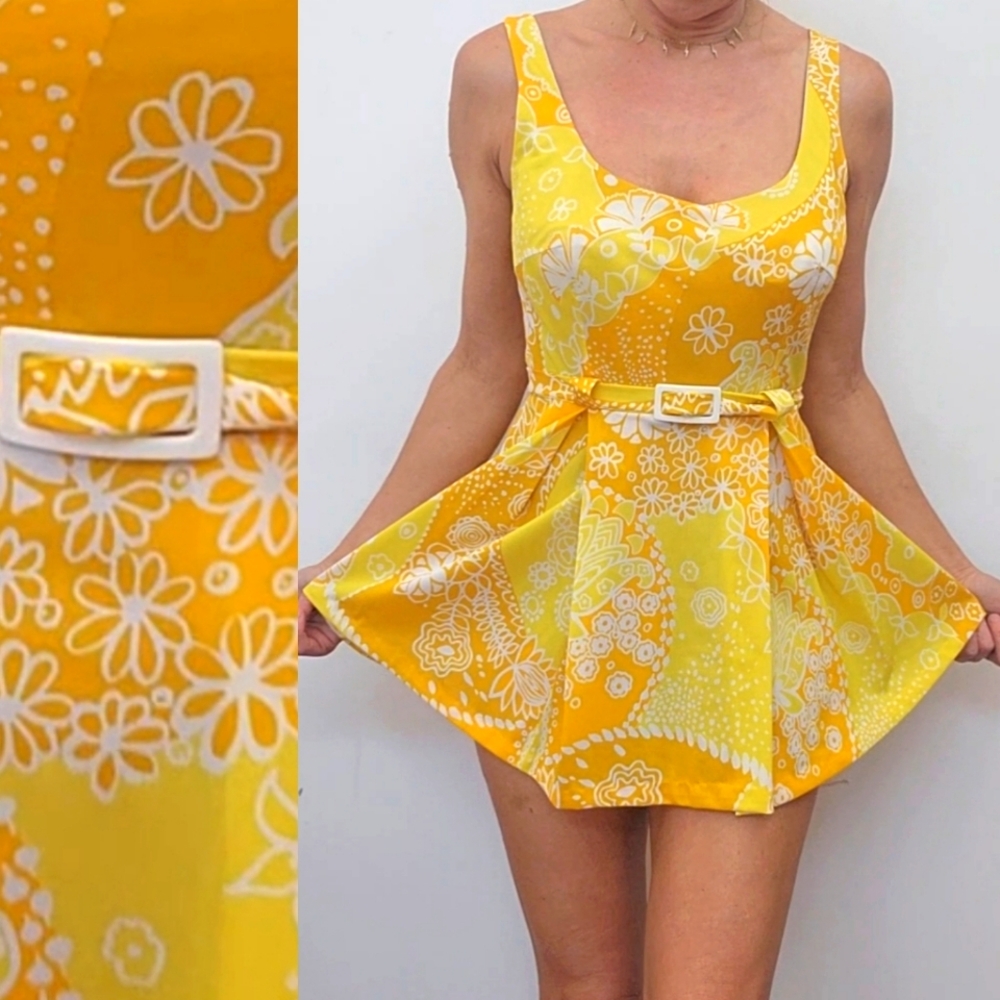 1950s authentic Elizabeth Stewart vintage Marilyn Monroe floral tennis dress 4